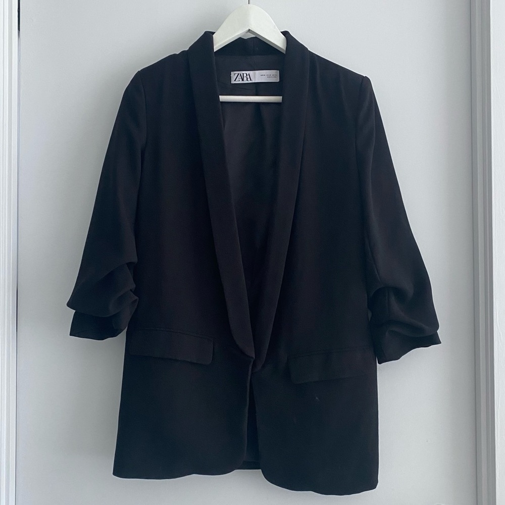 Zara Longline 3/4 Sleeve Blazer